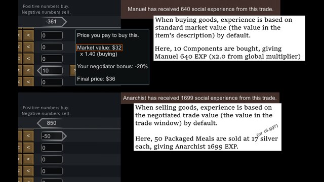 Social Experience from Trade — 1