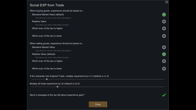 Social Experience from Trade — 2