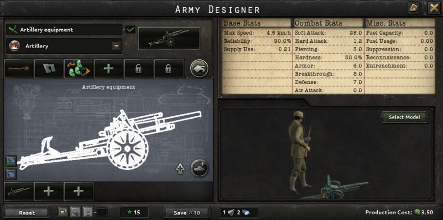 Infantry Equipment & Artillery Designer (NCNS) — 1